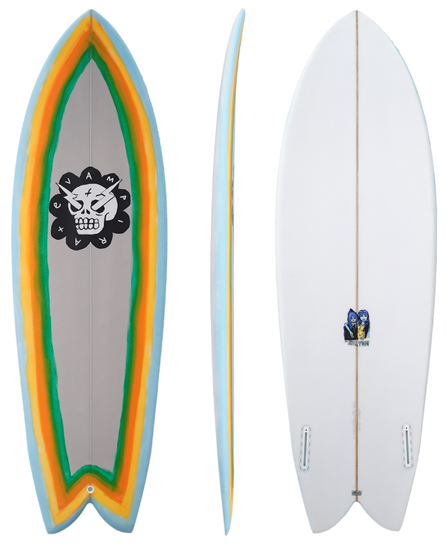サーフボード Vampirate Evil Twin Surfboard 5'8 サーフボード Vampirate Evil Twin Surfboard 5'8