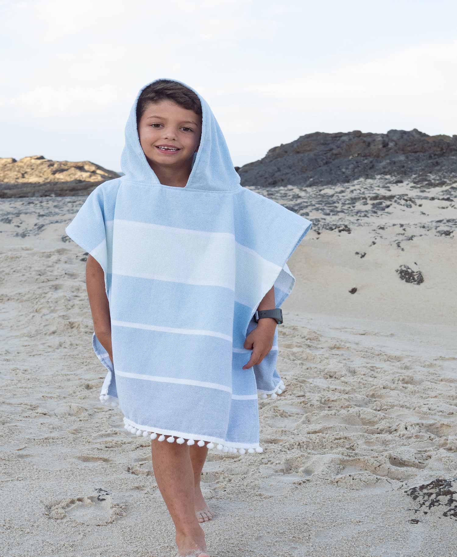 Cotton Beach Youth Towel Poncho - Youth HoodedTowel – Sideways