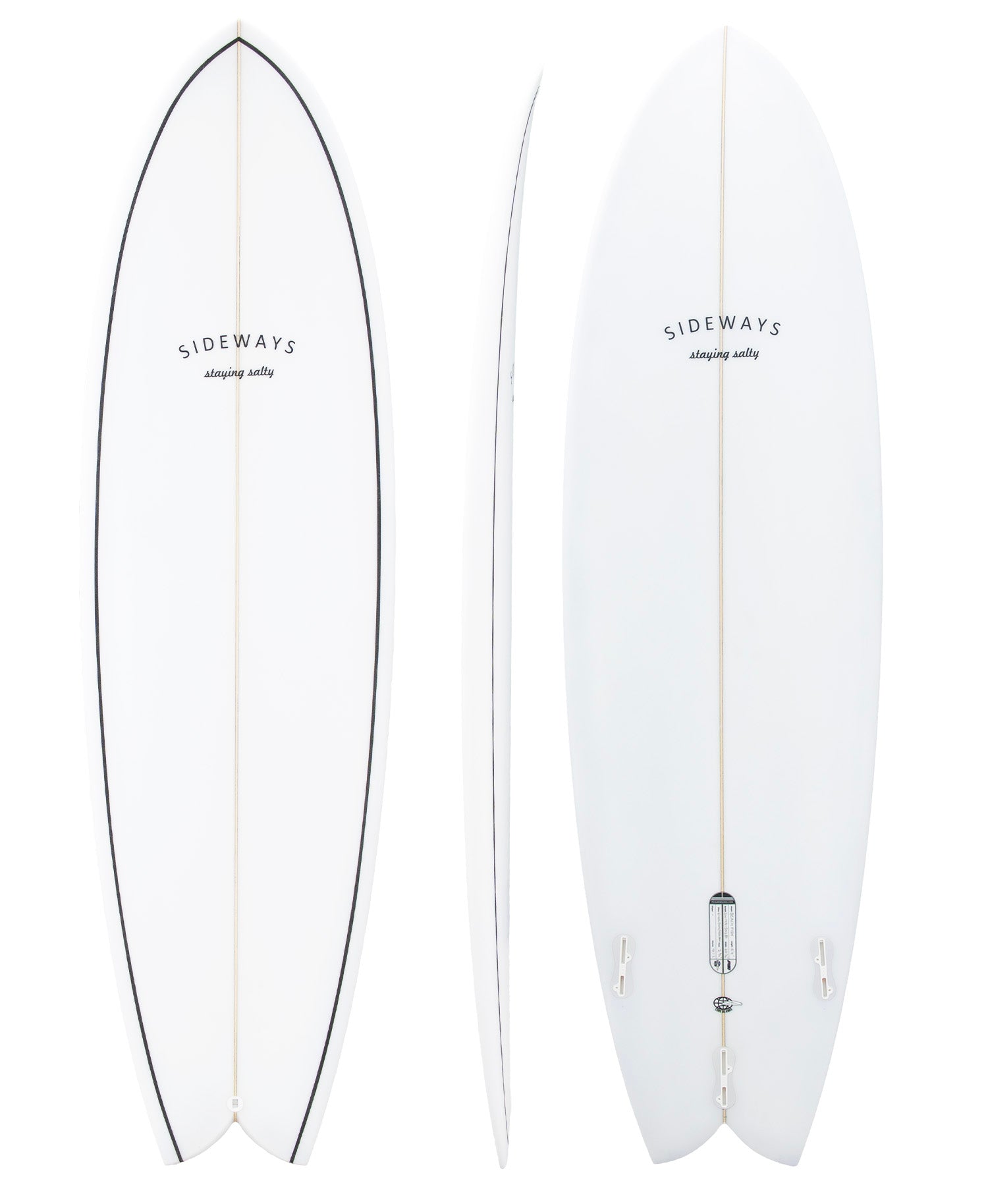 Inverted Rocker Surfboard Sideways Thruster 'Beach Fish' Surfboard – Sideways
