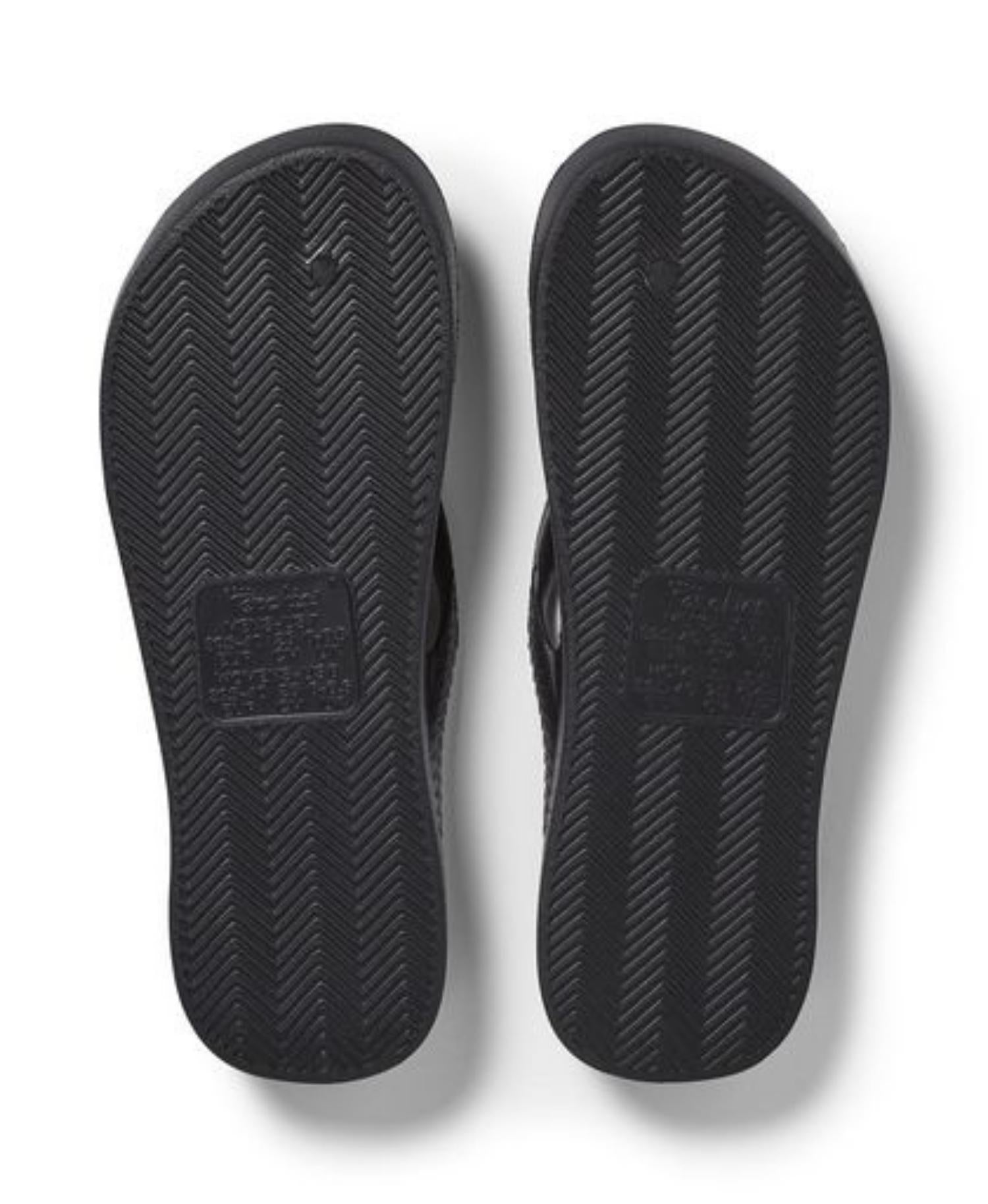 ARCHIES - BLACK ARCH SUPPORT THONGS