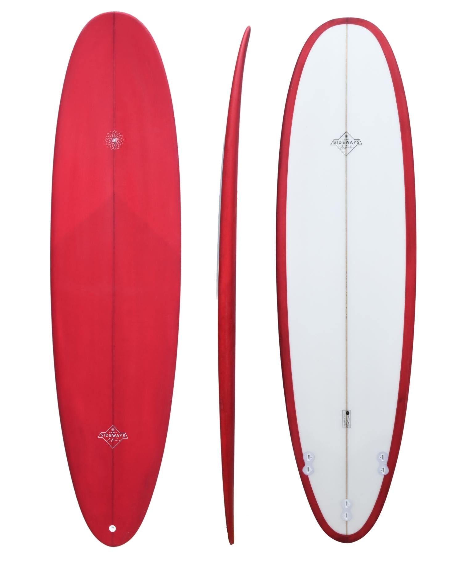 Sideways Mini Mal Bullet Surfboard Red