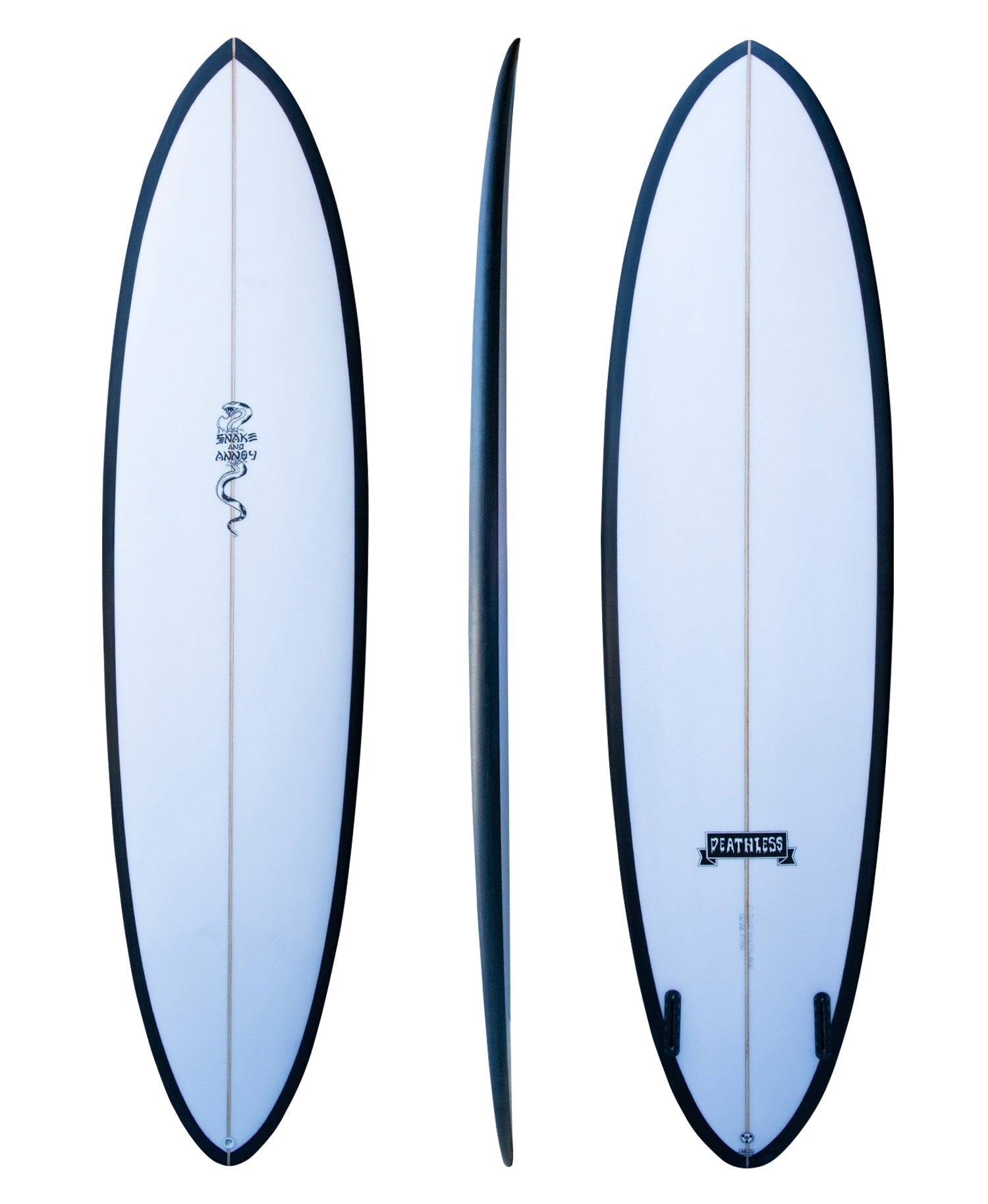 DEATHLESS 'SNAKE & ANNOY' TWIN FIN SURFBOARD