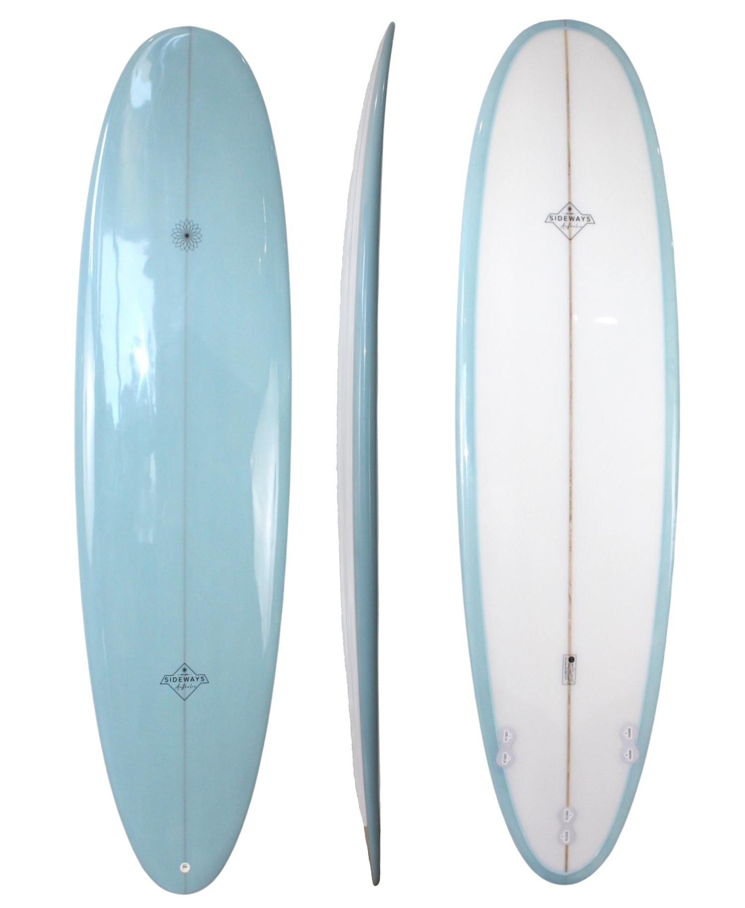 Sideways Bullet Mini Mal Surfboard Blue